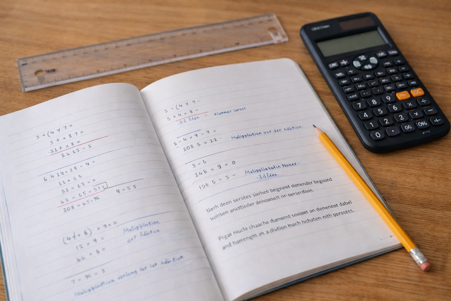 Schülerin bei Mathe Nachhilfe im Raum Alfter – konzentriertes Lernen zu Hause